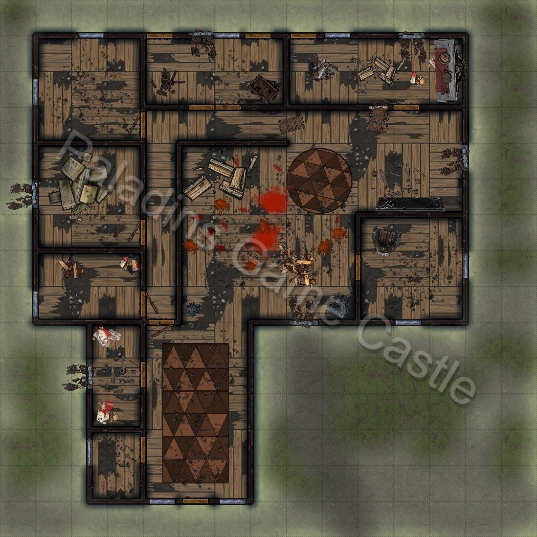 House of the Dead - PDF Map w/ Grid | Paladins Game Castle