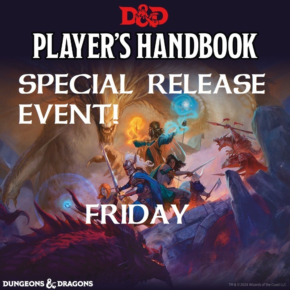 D&D Players Handbook 2024 50th Anniversary Play Series FRIDAY 630p